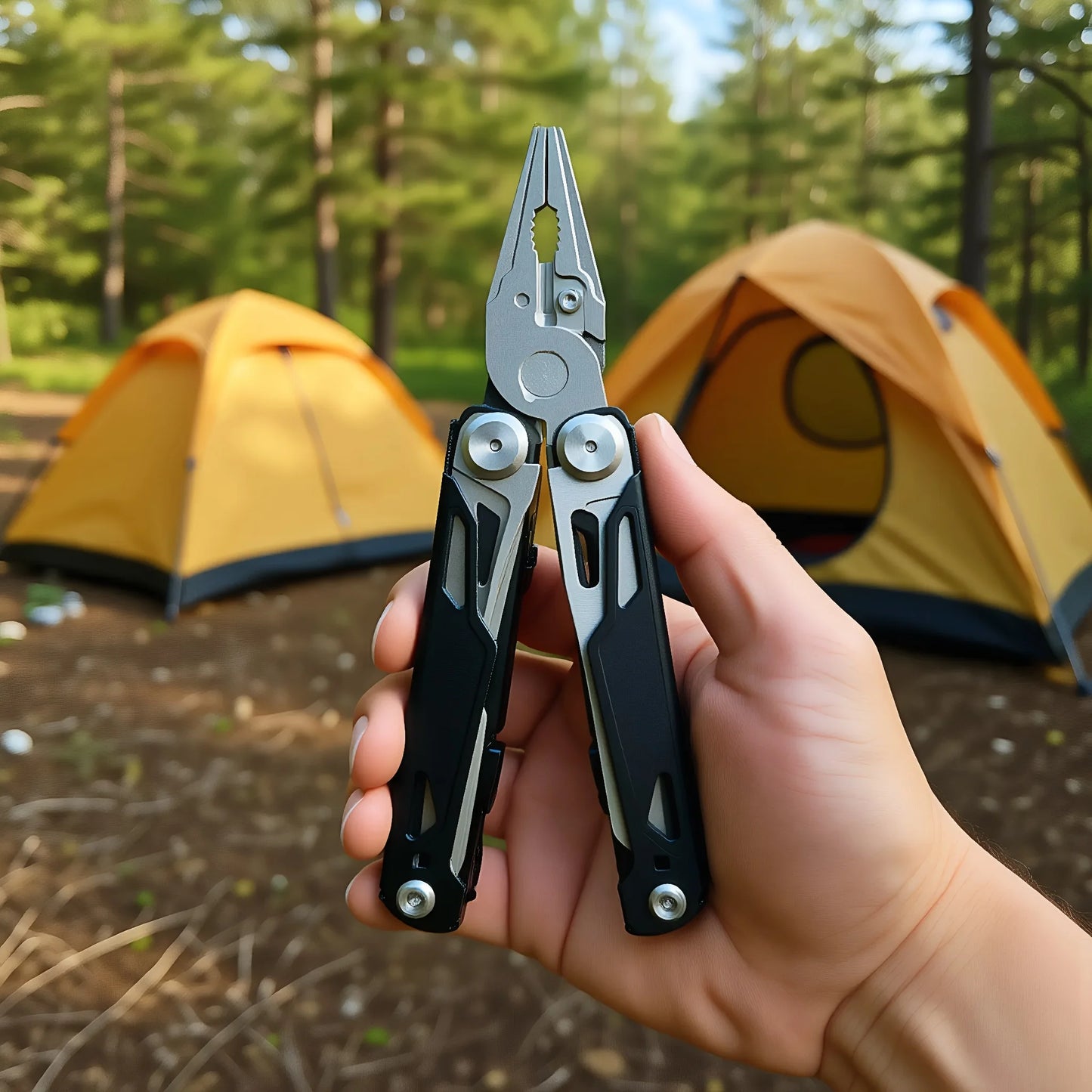 Stainless Steel Multitool Pliers Screwdriver Saw For Camping And Hiking