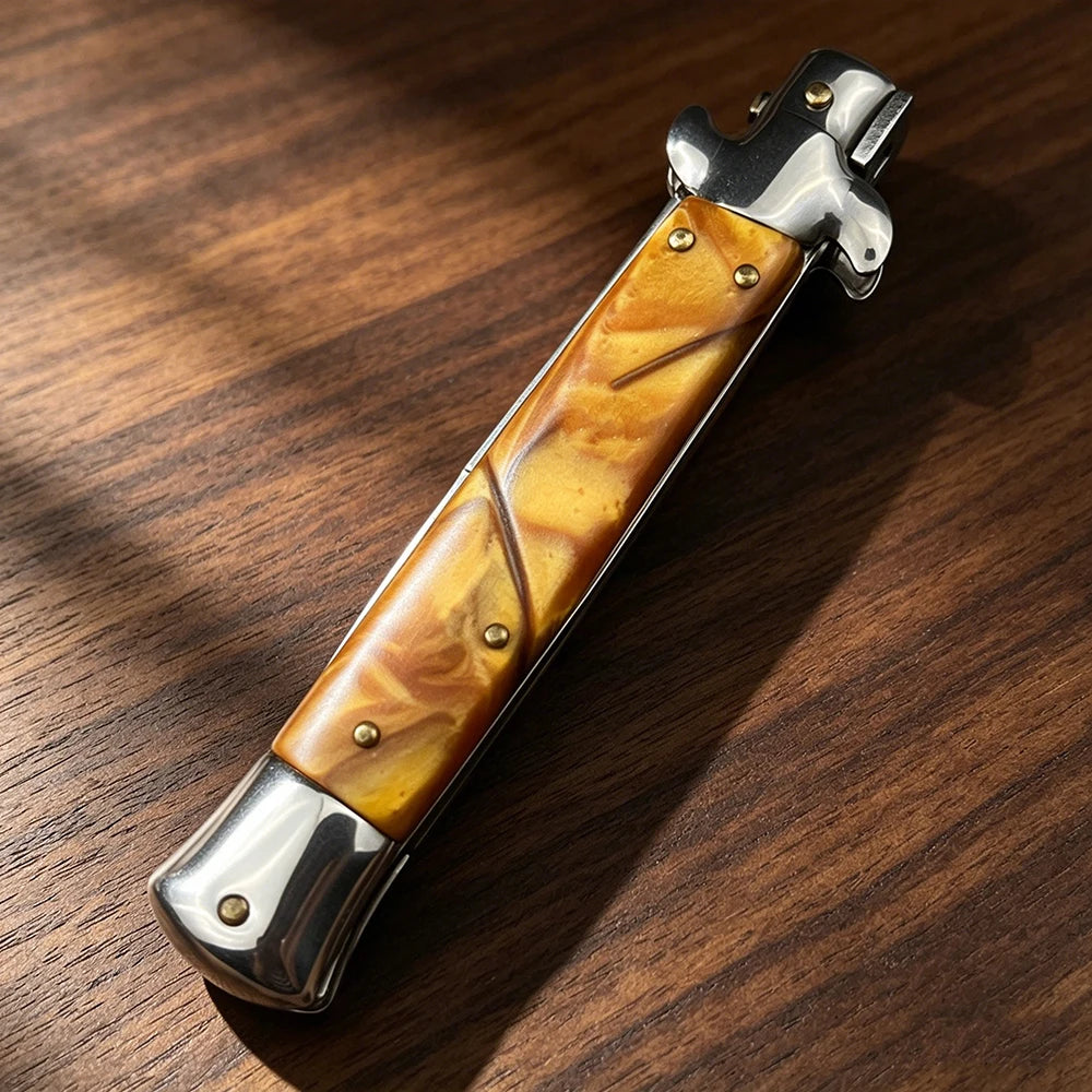 Stainless Steel Folding Pocket Knife For Camping Hiking And Fishing