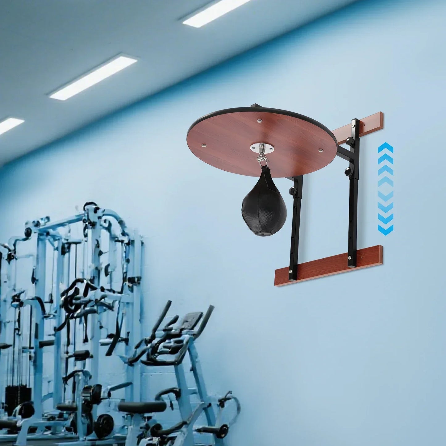 Adjustable Wall Mounted Speed Bag Platform With Pu Boxing Ball