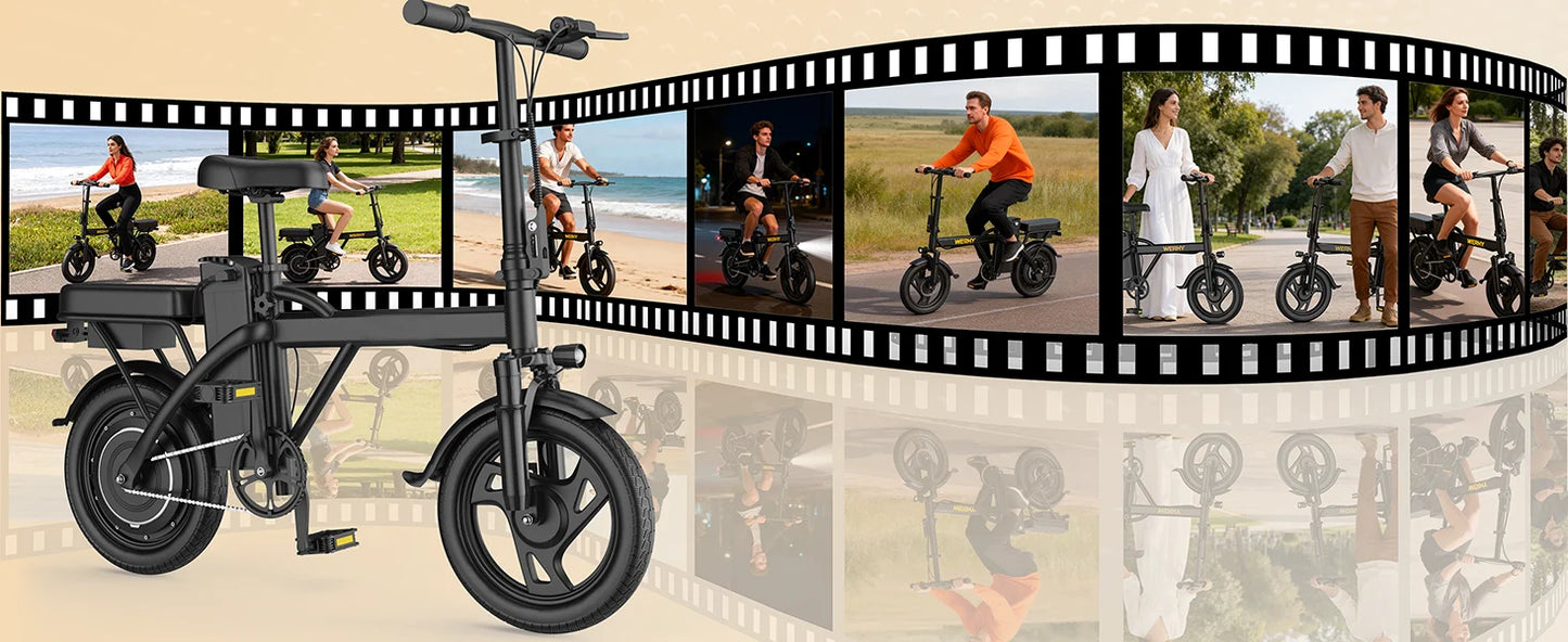 Ladped Foldable Dual Seat Electric Bike With 500W Motor