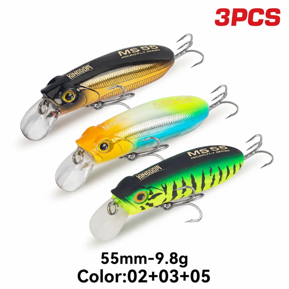 KINGDOM Sinking And Floating Minnow Fishing Lure For Bass And Trout