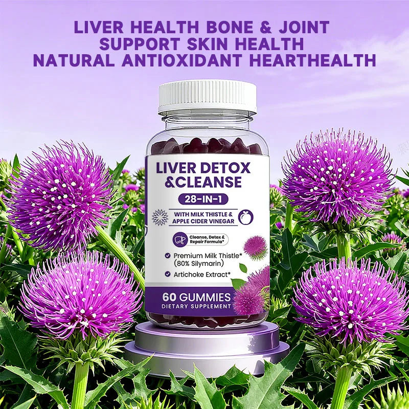 Liver Cleanse And Detox Gummies With Milk Thistle Support
