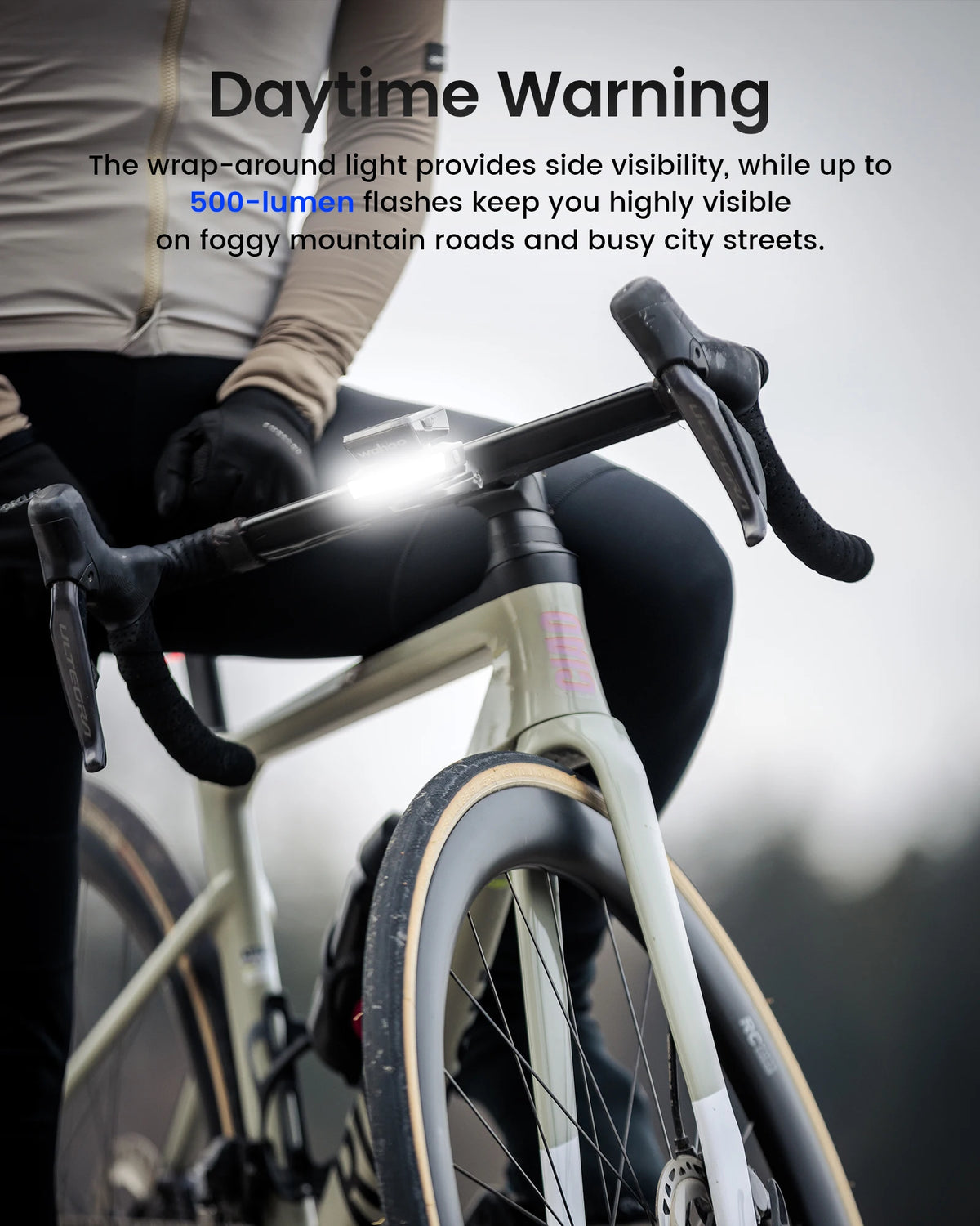 RAVEMEN FR500 USB-C Rechargeable Bicycle Headlight With Auto On Off