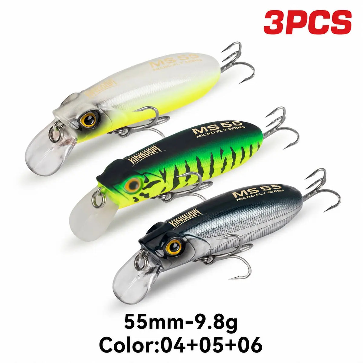 KINGDOM Sinking And Floating Minnow Fishing Lure For Bass And Trout