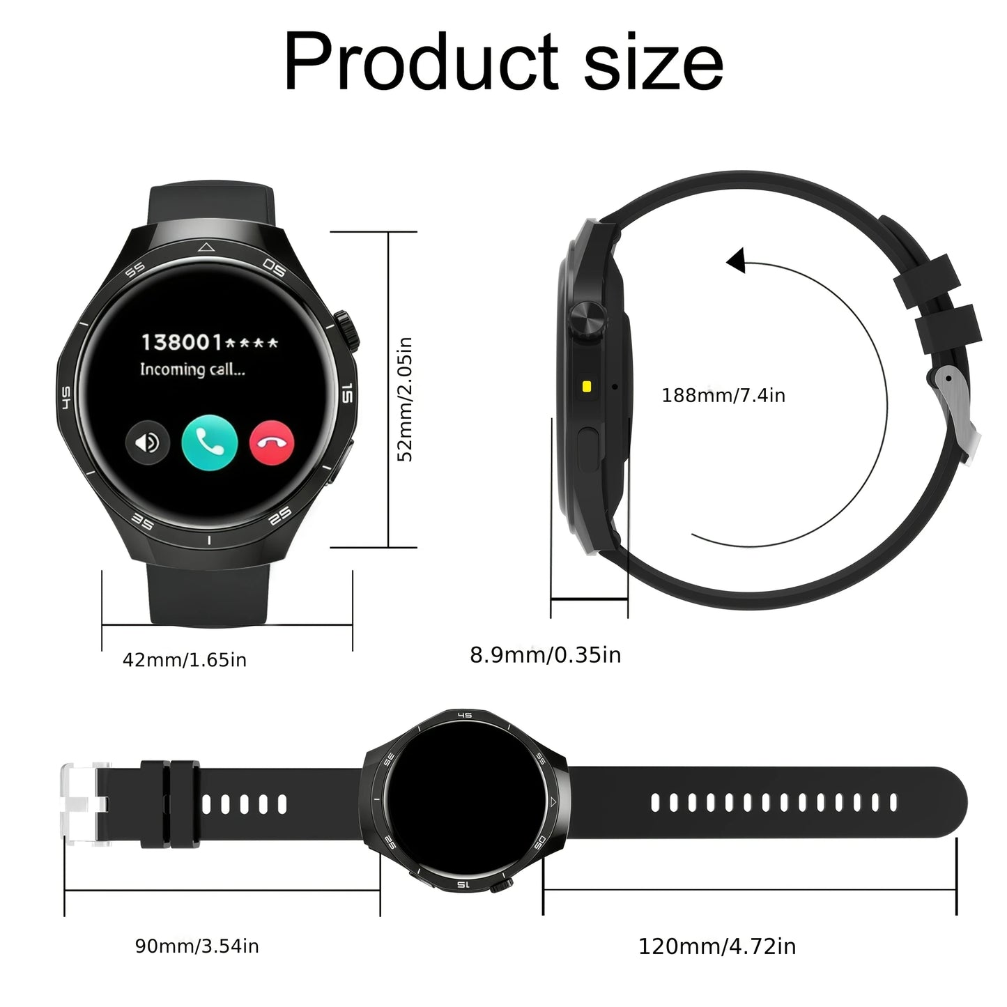 Odelettevcy Smartwatch With Call Function And Multi Sport Tracker