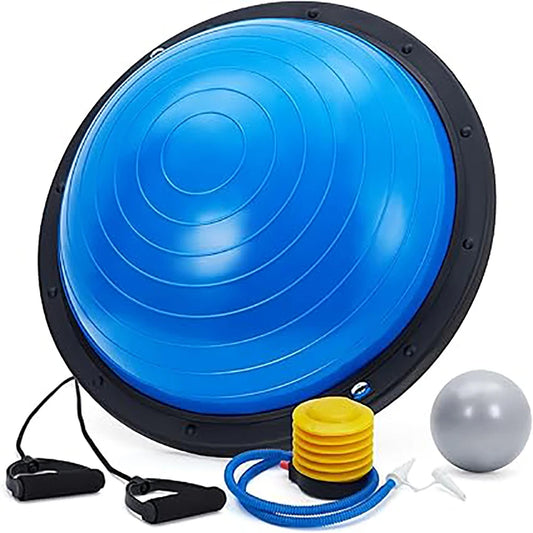 Balance Ball Trainer Set With Non Slip Base Includes Bands And Pump
