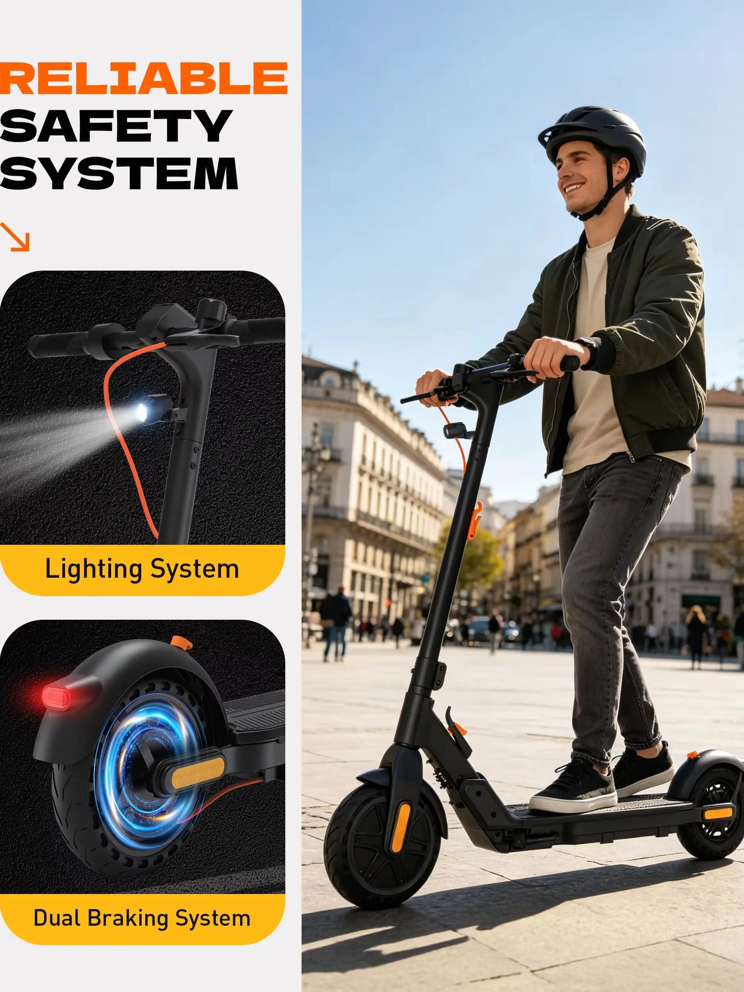 HeroPick C8 Adult Electric Scooter 350W Foldable With Suspension