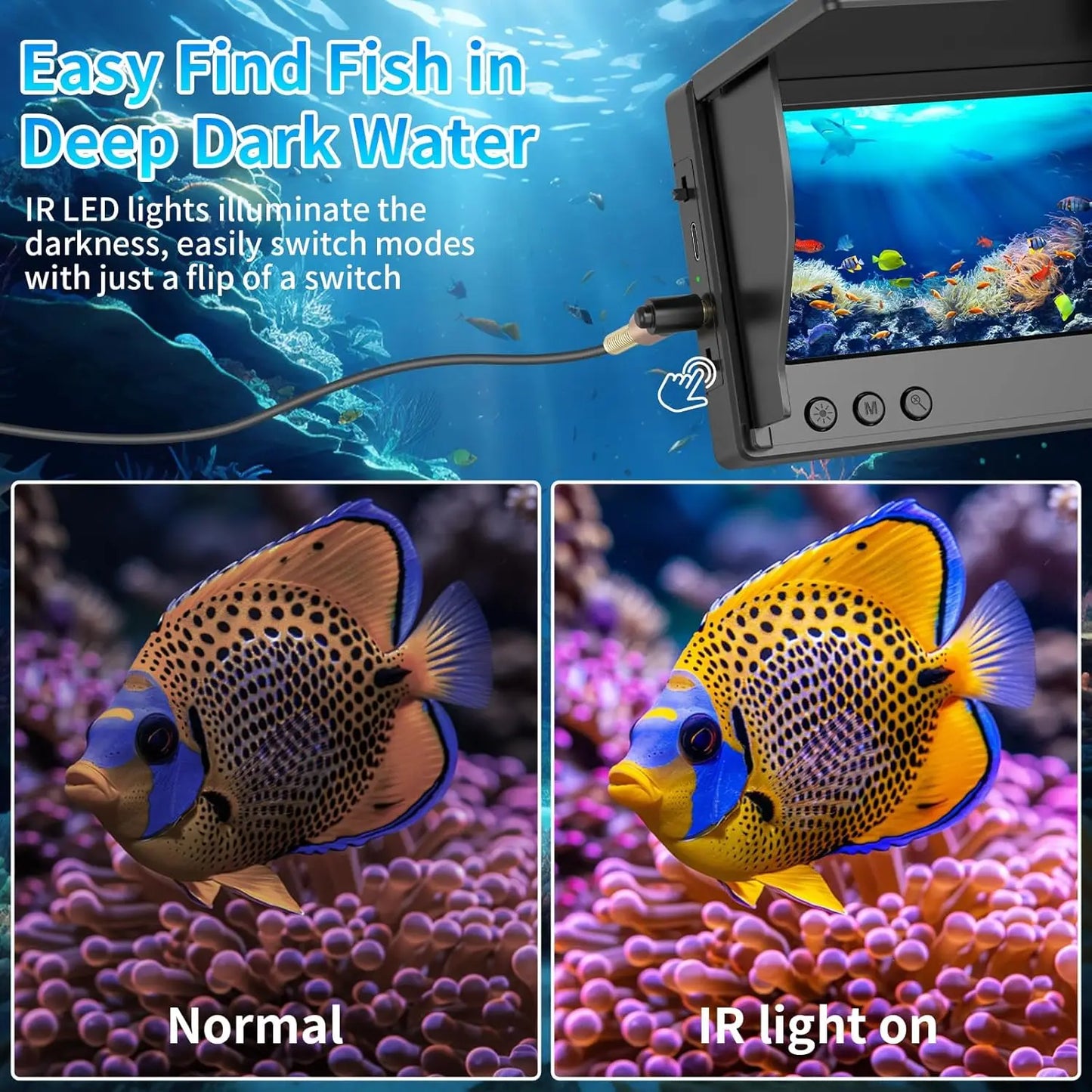 Waterproof Underwater Fishing Camera With 1080P HD Night Vision