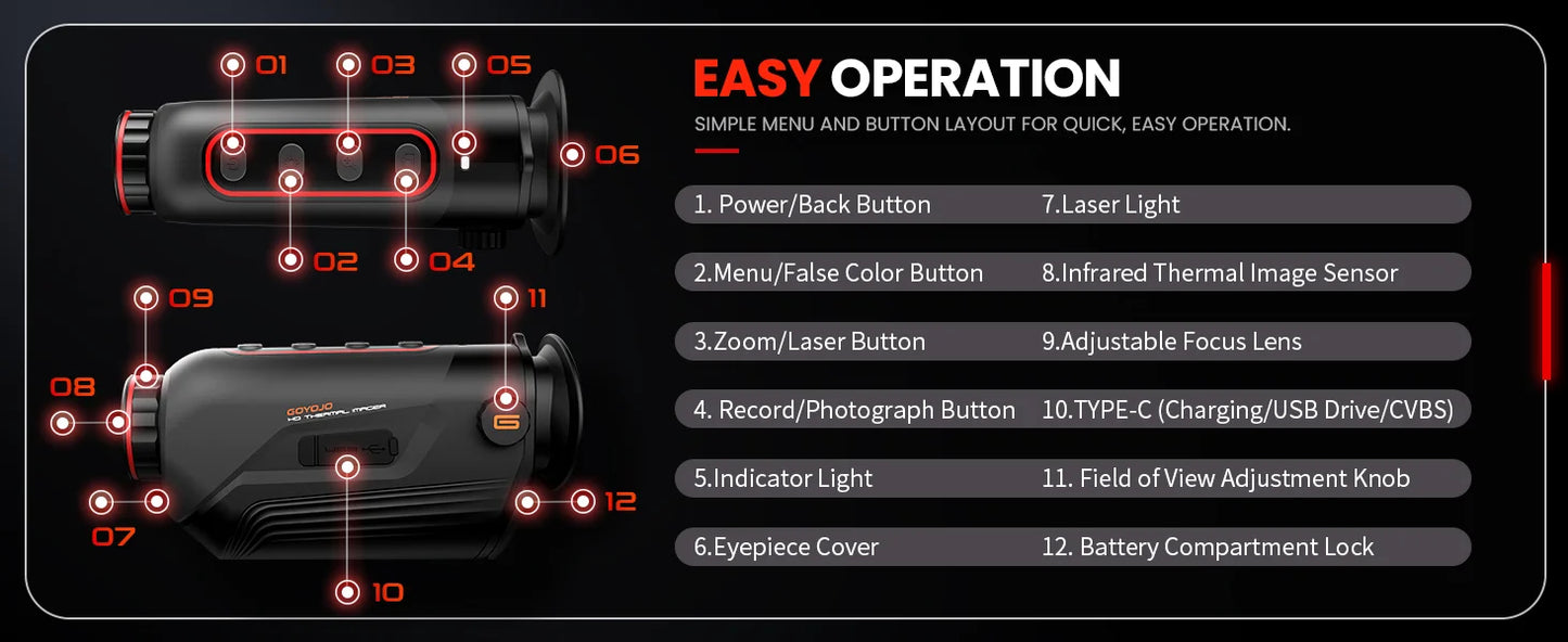 Goyojo G210 Thermal Imaging Monocular Camera For Night Viewing