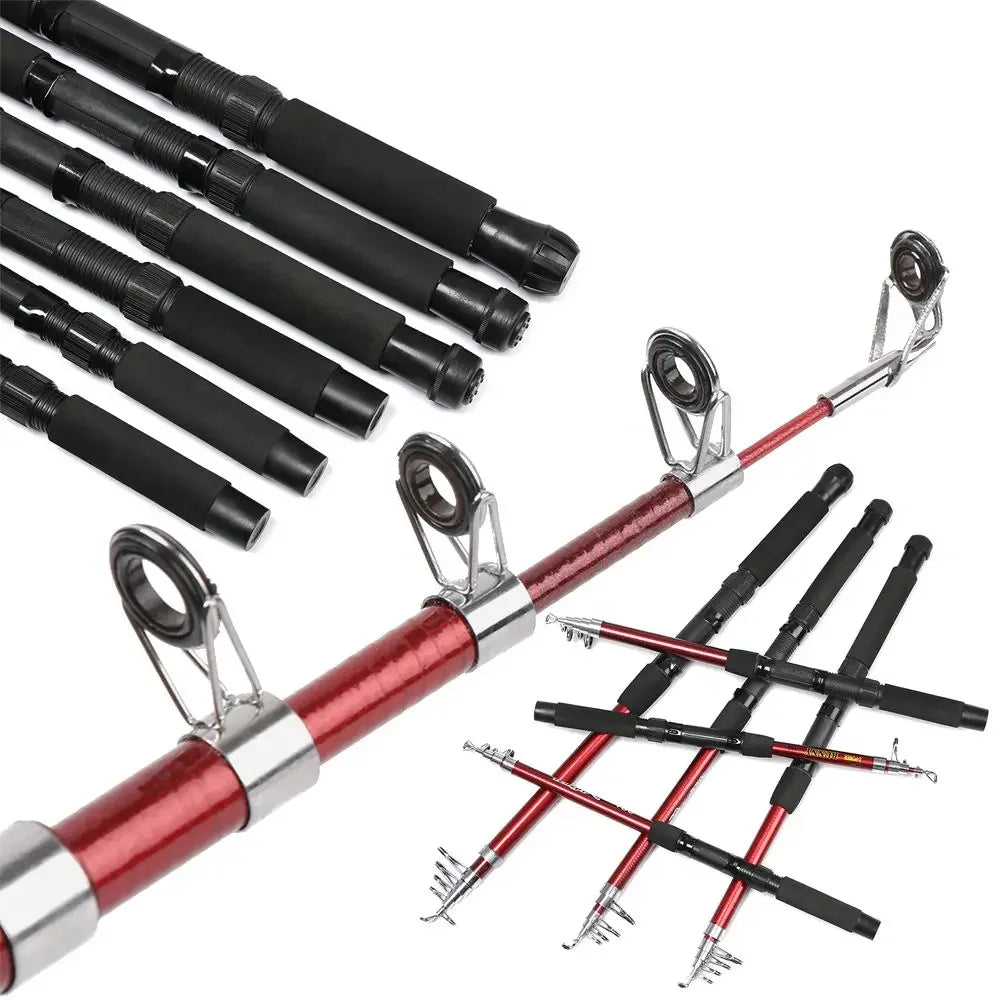 Durable Telescopic Fishing Rod For Ocean Boat And Beach Use