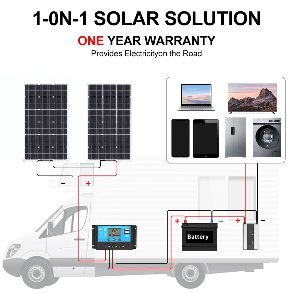 Xinpuguang Flexible Solar Panel Kit For RV Boat Battery Charging