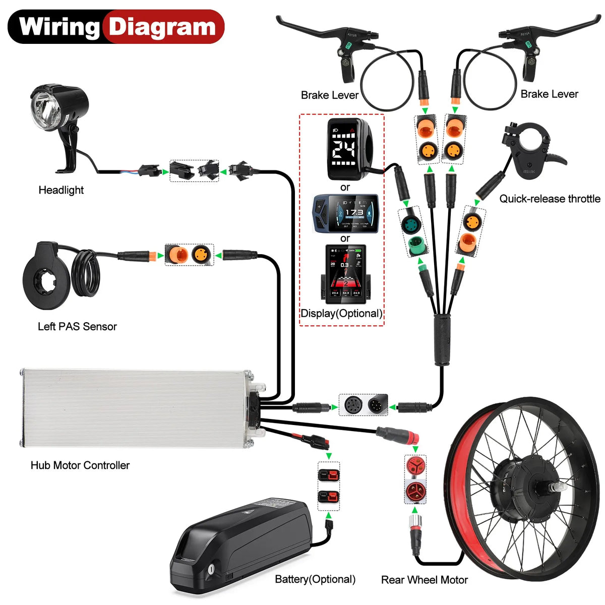 BAFANG 750W Fat Tire Ebike Rear Hub Motor Conversion Kit