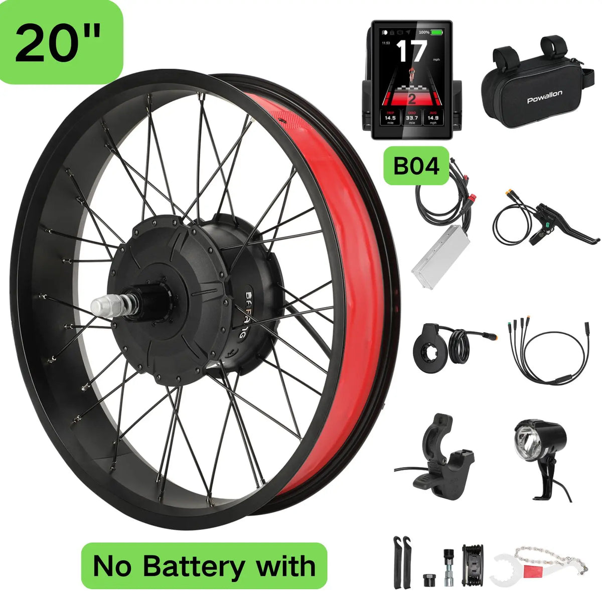 BAFANG 750W Fat Tire Ebike Rear Hub Motor Conversion Kit