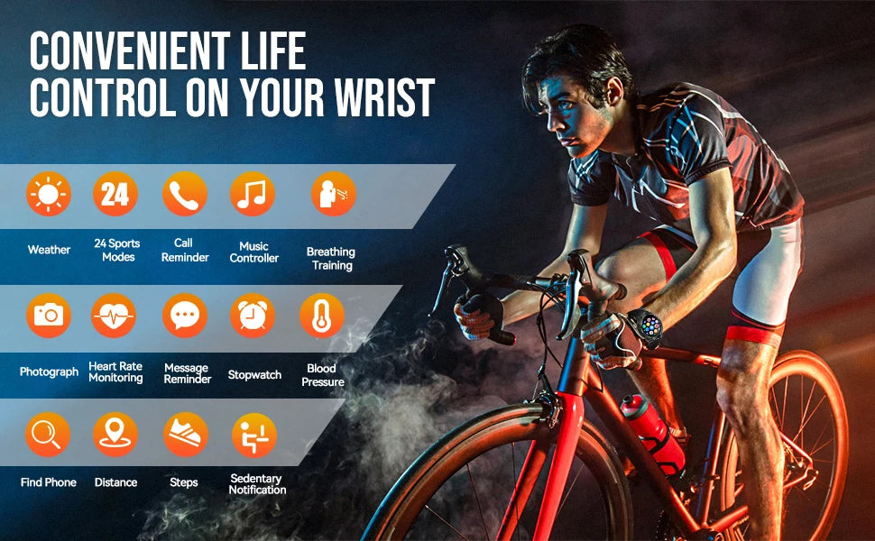 LaNikar Waterproof Smartwatch With Bluetooth Calling And Fitness Tracking
