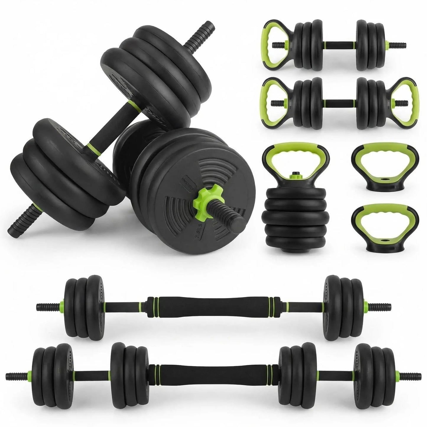 Adjustable Dumbbell Kettlebell Barbell Set For Home Gym Workout
