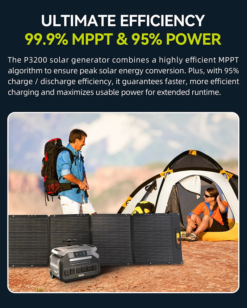 IEE P3200 Portable Power Station 2048Wh Solar Generator