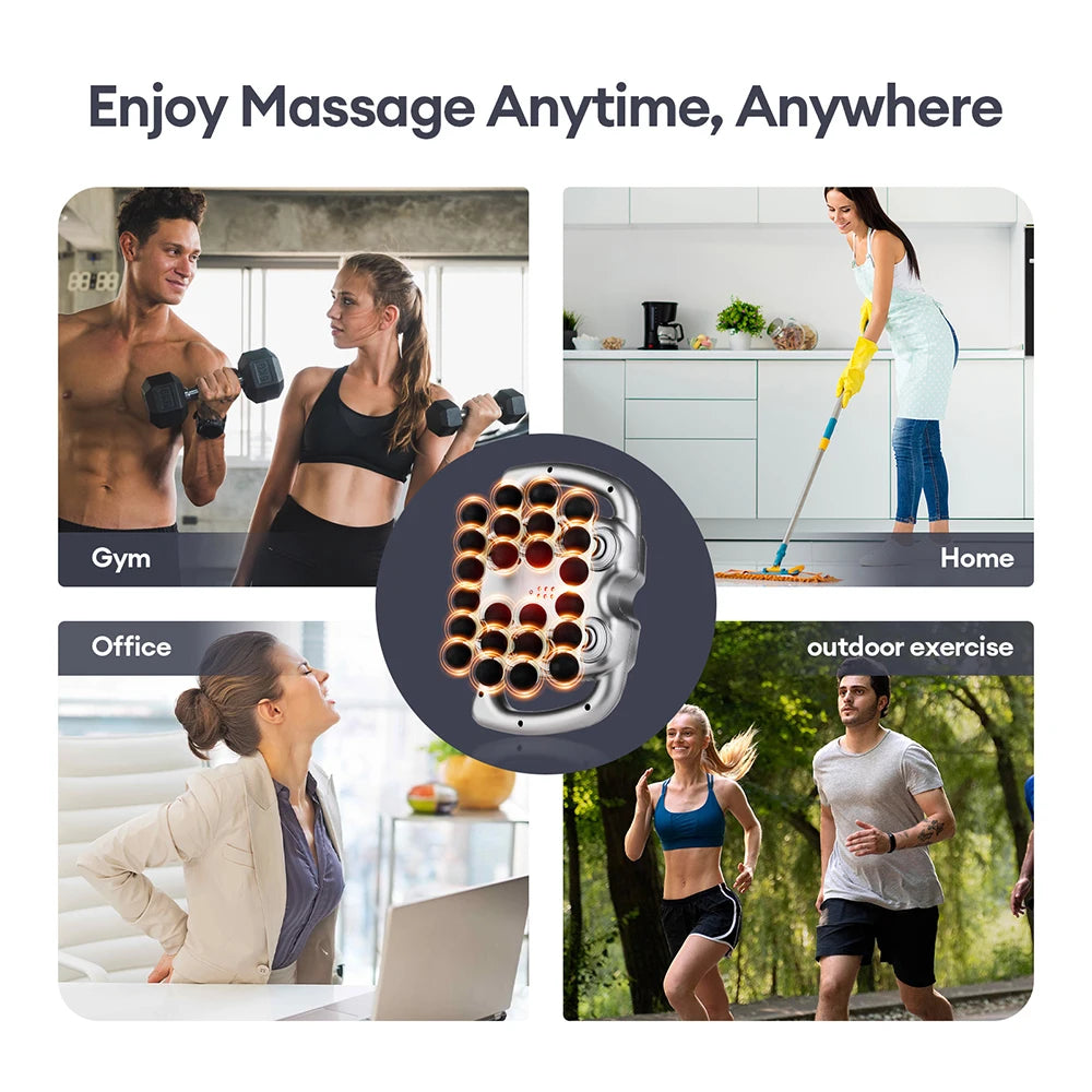 Foreverlily 16 Head Fascia Gun Full Body Massager With 9 Modes