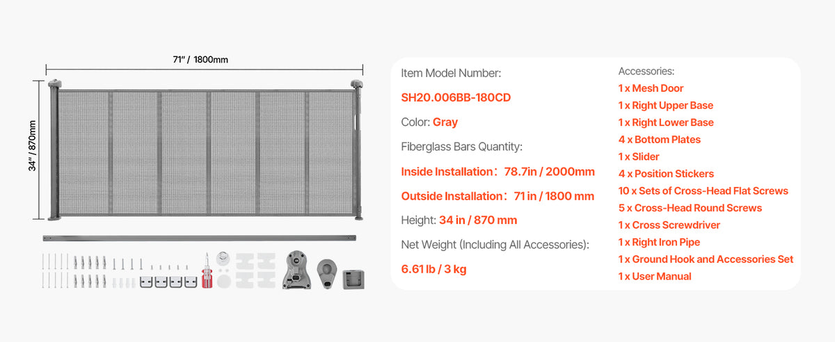 SucceBuy Retractable Baby Gate for Kids and Pets Easy Installation