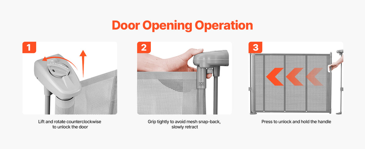 SucceBuy Retractable Baby Gate for Kids and Pets Easy Installation