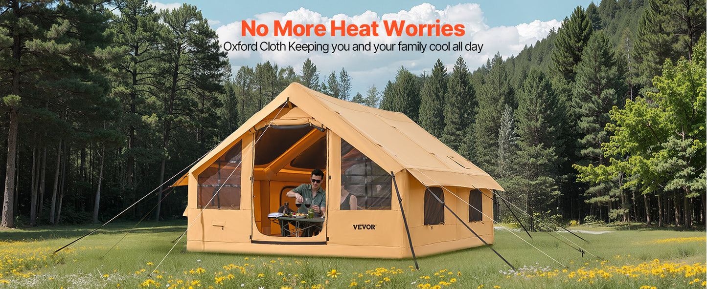 Vevor Inflatable Glamping Tent With Pump And Stove Jack