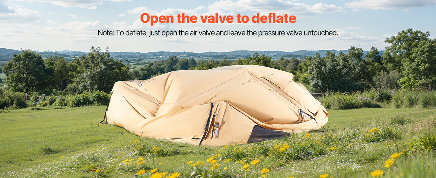 Vevor Inflatable Glamping Tent With Pump And Stove Jack