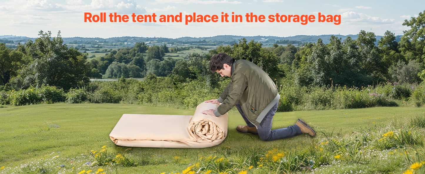 Vevor Inflatable Glamping Tent With Pump And Stove Jack