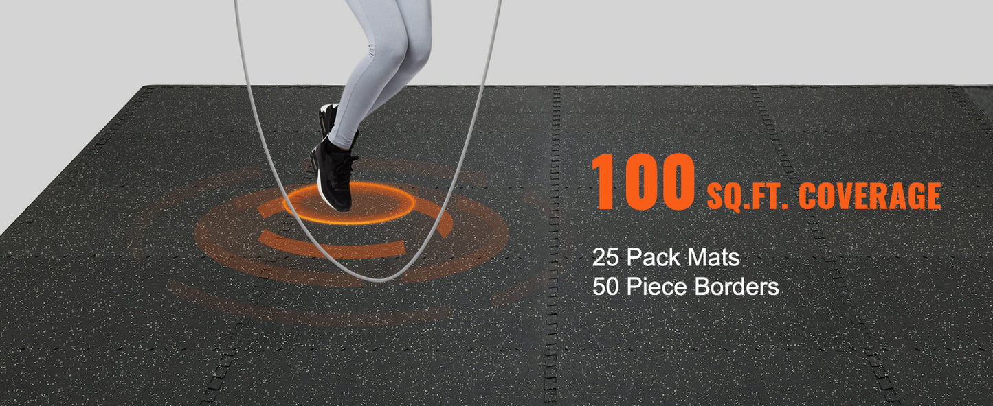 SucceBuy Interlocking EVA Foam Gym Floor Mats Waterproof Exercise Mats