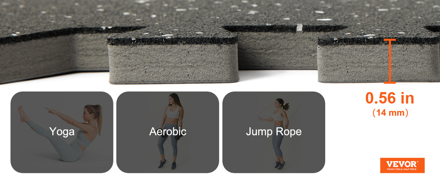 SucceBuy Interlocking EVA Foam Gym Floor Mats Waterproof Exercise Mats