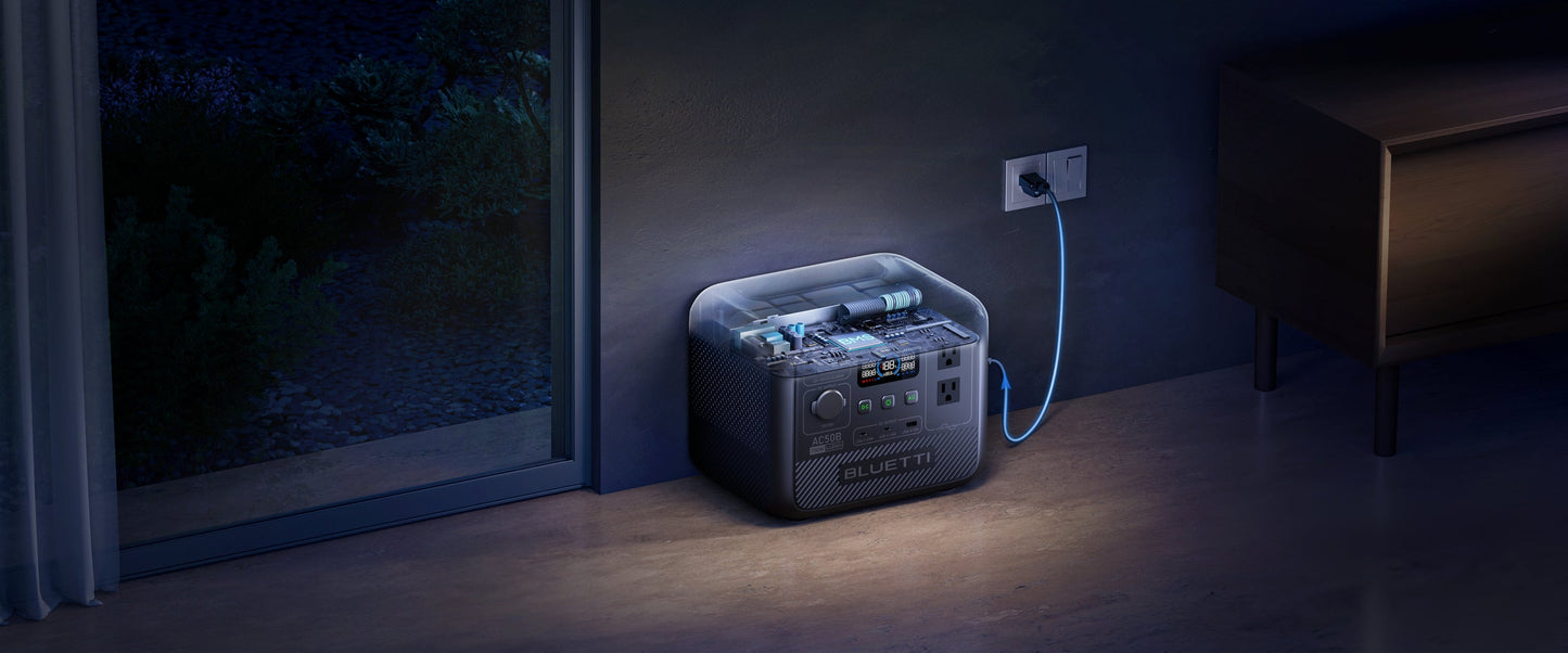 BLUETTI AC50B Portable Power Station 700W 448Wh Solar Generator